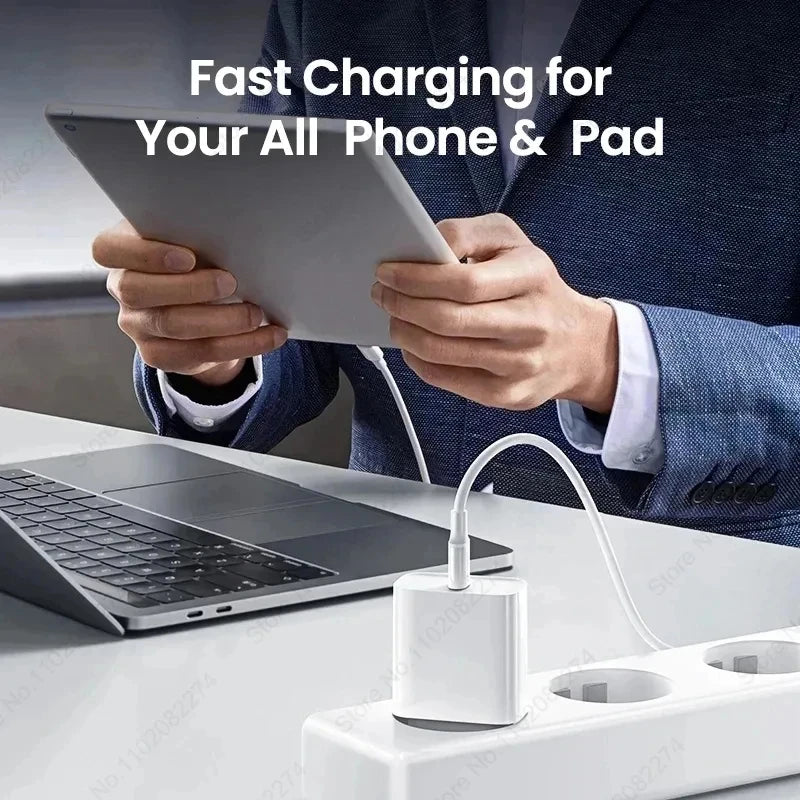 US EU Adapter 20W PD Fast Charger For iPhone  USB C Charger Type C Cable Accessories
