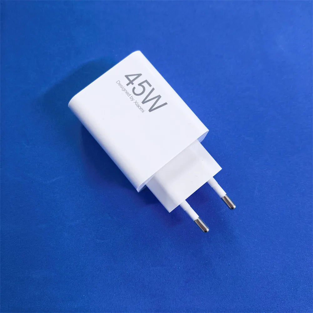 Xiaomi Redmi Note 14 13 Pro 45W Turbo Charger Fast Charge EU Adapter Type C Cable For Mi 11T 10T 10 9 POCO X3 NFC X4 GT M5S M6