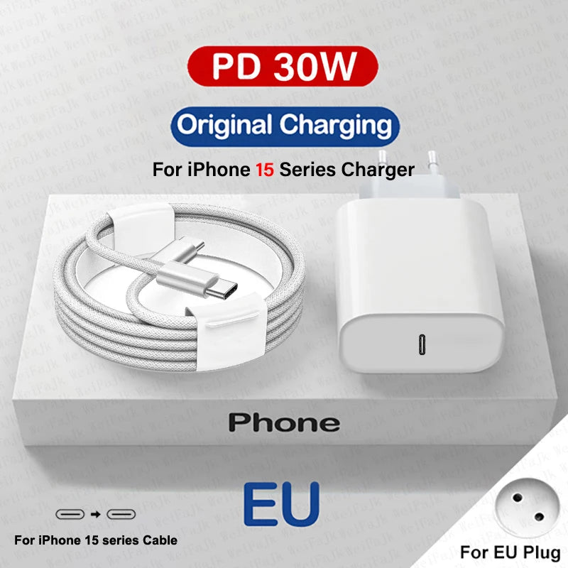 Original Wireless Charger  Fast Charging Type C Lightning Cable